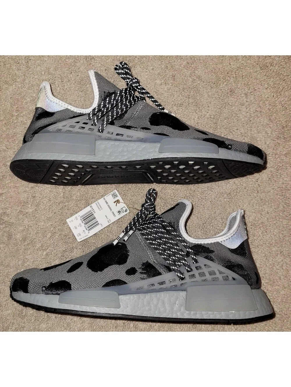 Size 11 - adidas Pharrell x NMD Human Race Animal Print - Ash (2)